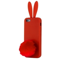 Чехол силиконовый Rabito для iPhone 5 красный (red)