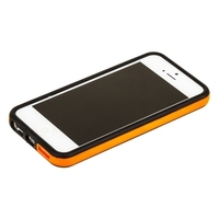 Бампер для iPhone 5 черный с оранжевой полосой