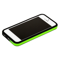 Бампер для iPhone 5s iPhone 5 черный с зеленой полосой