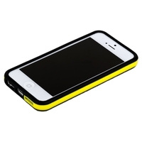 Бампер для iPhone 5s iPhone 5 черный с желтой полосой