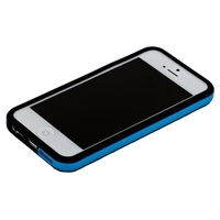Бампер для iPhone 5s iPhone 5 черный с голубой полосой