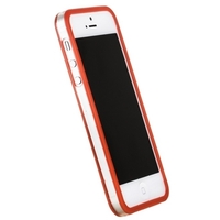 Бампер GRIFFIN для iPhone 5 с прозрачной полосой красный (red)