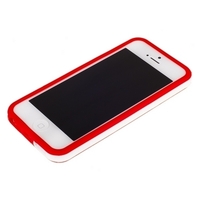 Бампер для iPhone 5s iPhone 5 красный с белой полосой