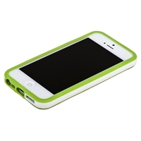 Бампер для iPhone 5s iPhone 5 зеленый с белой полосой