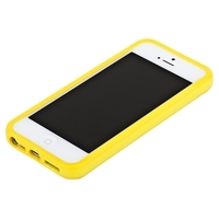 Бампер для iPhone 5 желтый с желтой полосой