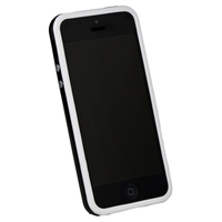Бампер для iPhone 5s iPhone 5 белый с черной полосой