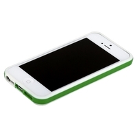 Бампер для iPhone 5s iPhone 5 белый с зеленой полосой