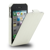 Чехол Melkco для iPhone 4s/4 Leather Case Jacka Type (Crocodile Print Pattern - White)