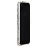 Бампер металлический для iPhone 5 серебристый со стразами