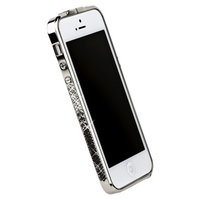 Бампер металлический Newsh для iPhone 5 со стразами коричневыми