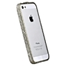 Бампер металлический для iPhone 5 серый со стразами