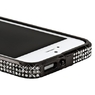 Бампер металлический для iPhone 5 черный со стразами