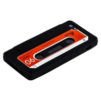 Чехол силиконовый для iPhone 5 кассета черный