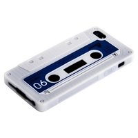 Чехол силиконовый для iPhone 5 кассета белый