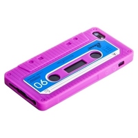 Чехол силиконовый для iPhone 5 кассета малиновый