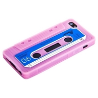 Чехол силиконовый для iPhone 5s iPhone 5 кассета розовый