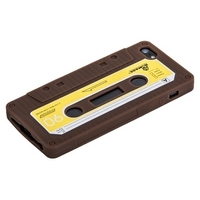 Чехол силиконовый для iPhone 5s iPhone 5 кассета коричневый