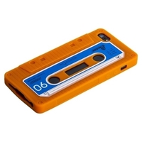 Чехол силиконовый для iPhone 5s iPhone 5 кассета оранжевый