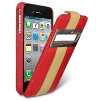 Чехол Melkco для iPhone 4s/4 Leather Case Jacka ID Type Limited Edition (Red/Yellow LC)
