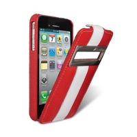 Чехол Melkco для iPhone 4s/4 Leather Case Jacka ID Type Limited Edition (Red/White LC)