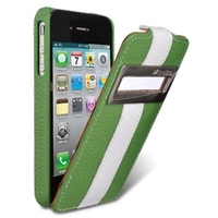 Чехол Melkco для iPhone 4s/4 Leather Case Jacka ID Type Limited Edition (Green/White LC)