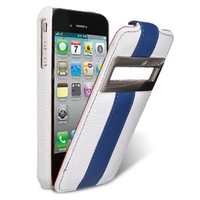Чехол Melkco для iPhone 4s/4 Leather Case Jacka ID Type Limited Edition (White/Blue LC)