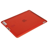 Чехол силиконовый для iPad 2 С лэйбой жесткий красный