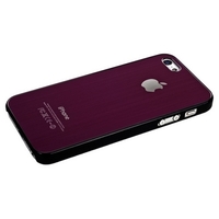 Накладка металлическая SGPe для iPhone 5s iPhone 5 розовая с черной окантовкой