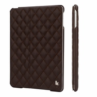 Чехол Jisoncase для iPad 5 Air со стеганым узором коричневый JS-ID5-02H20