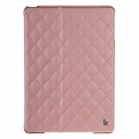 Чехол Jisoncase для iPad 5 Air со стеганым узором светло-розовый JS-ID5-02H35