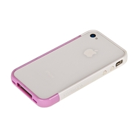 Бампер пластиковый SGP для iPhone 4s/4 белый/светло-розовый