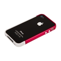 Бампер пластиковый SGP для iPhone 4s/4темно-розовый/белый