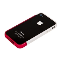 Бампер пластиковый SGP для iPhone 4s/4 белый/темно-розовый