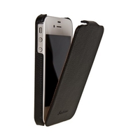 Чехол Fashion для iPhone 4s/4 с откидным верхом черный
