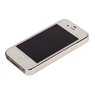 Накладка CHANEL Miaget для iPhone 4s/4 серебряная+желтая кожа без логотипа