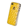 Накладка CHANEL Miaget для iPhone 4s/4 серебряная+желтая кожа