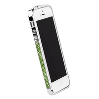 Бампер металлический Newsh для iPhone 5 со стразами зелеными