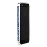 Бампер металлический Newsh для iPhone 5 со стразами голубыми