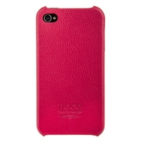 Накладка HOCO кожаная для iPhone 4s/4 HOCO Open Face Case розовая