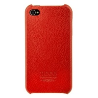 Накладка HOCO кожаная для iPhone 4s/4 HOCO Open Face Case красная