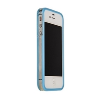 Бампер GRIFFIN для iPhone 4s/4 голубой с прозрачной полосой