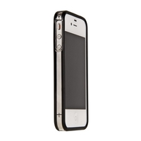 Бампер GRIFFIN для iPhone 4s/4 черный с прозрачной полосой