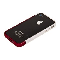 Бампер пластиковый SGP для iPhone 4s/4 белый/бордовый