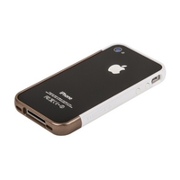 Бампер пластиковый SGP для iPhone 4s/4 белый/бронзовый