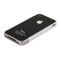 Бампер пластиковый SGP для iPhone 4s/4 белый/серебряный