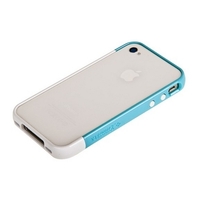 Бампер пластиковый SGP для iPhone 4s/4 голубой/белый