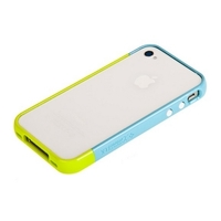 Бампер пластиковый SGP для iPhone 4s/4 голубой/зеленый