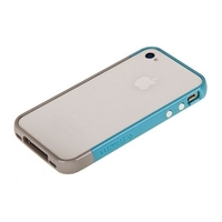 Бампер пластиковый SGP для iPhone 4s/4 голубой/серый