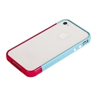 Бампер пластиковый SGP для iPhone 4s/4 голубой/темно-розовый