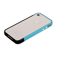 Бампер пластиковый SGP для iPhone 4s/4 голубой/черный